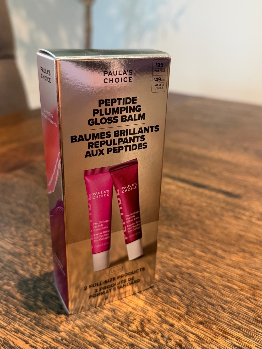 Paula's Choice Peptide Plumping Gloss Balm - Bright Pink Tubes